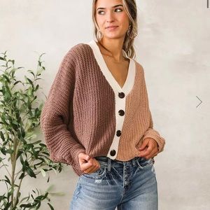 Willow and Root color block cardigan